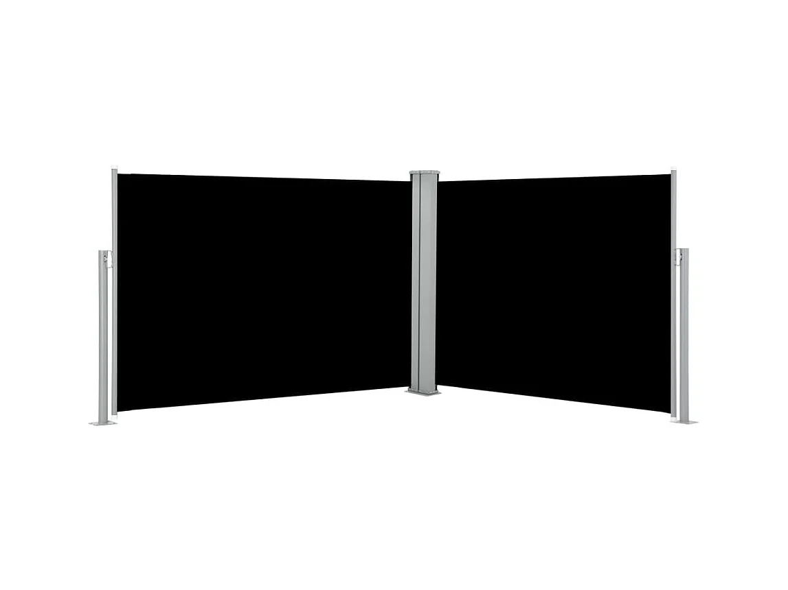 Auvent latéral rétractable Noir 100x1000