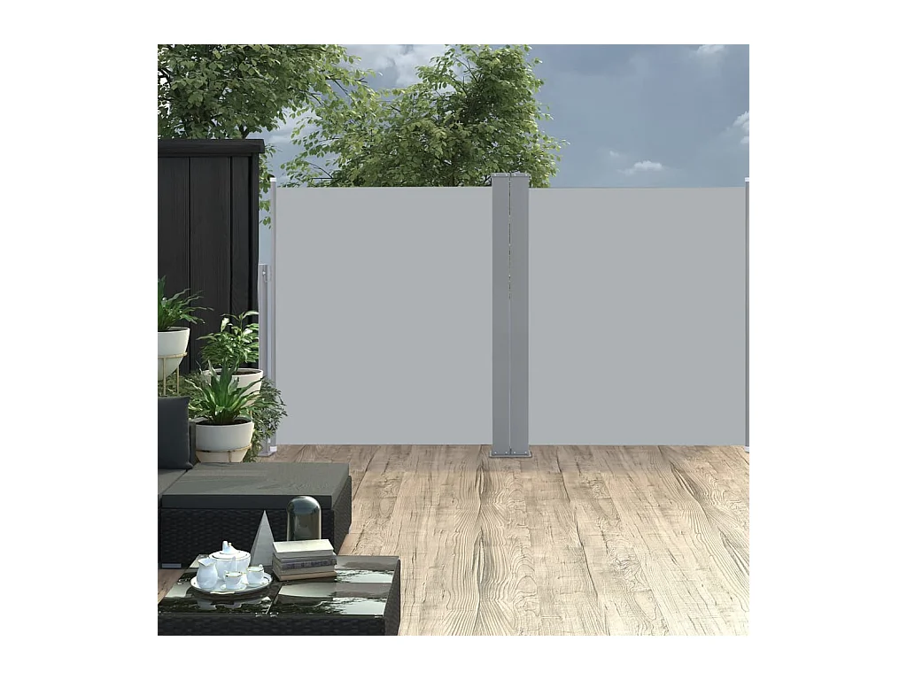 Auvent latéral rétractable Anthracite 140x600