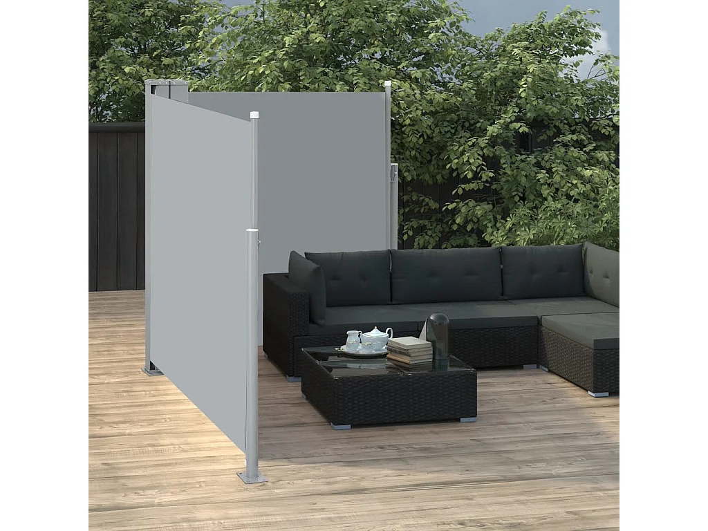 Auvent latéral rétractable Anthracite 140x600