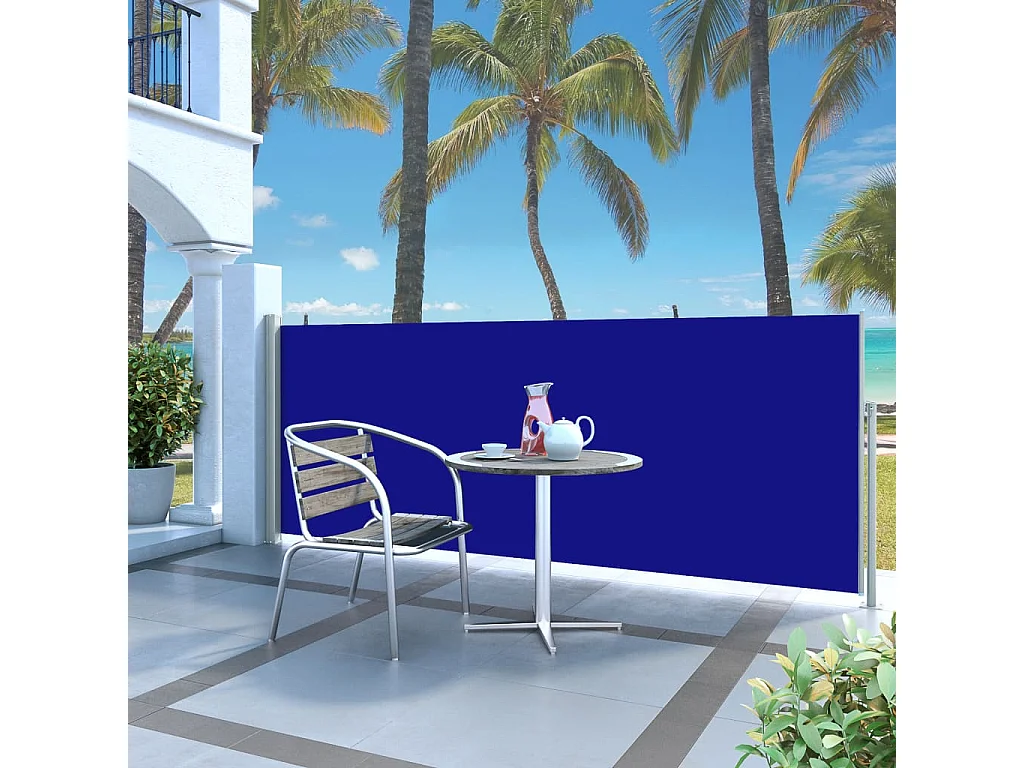 Auvent latéral rétractable 120x300 Bleu