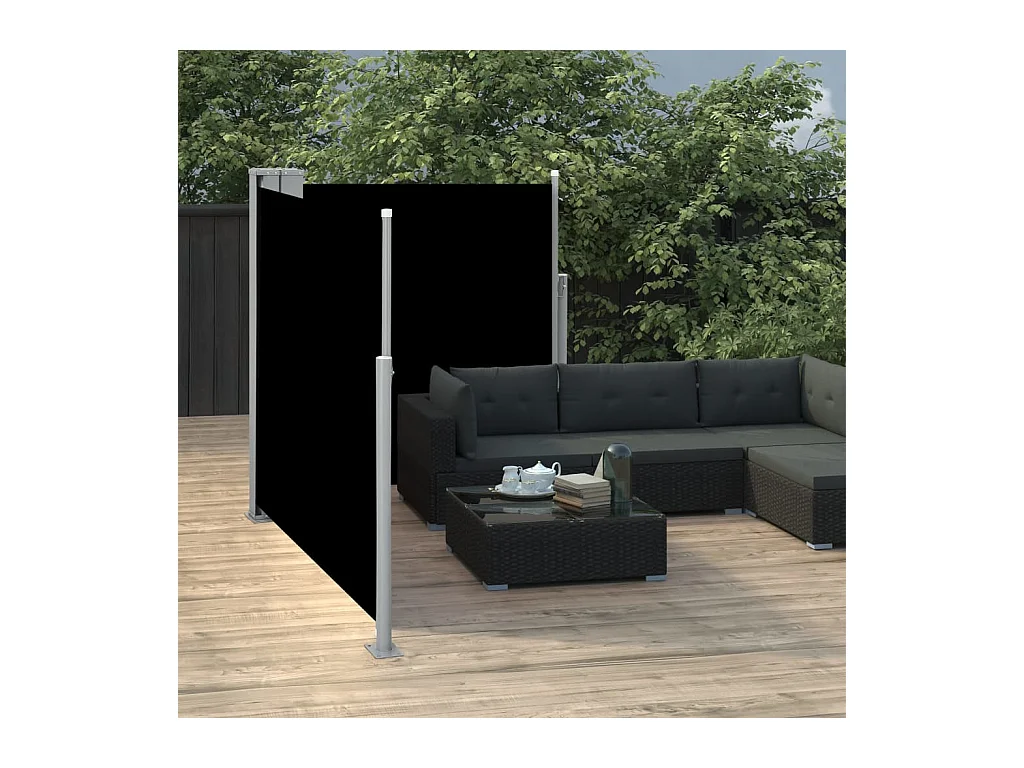 Auvent latéral rétractable Noir 120x600