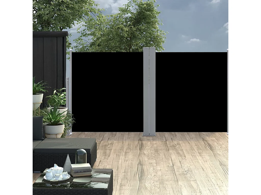 Auvent latéral rétractable Noir 120x600