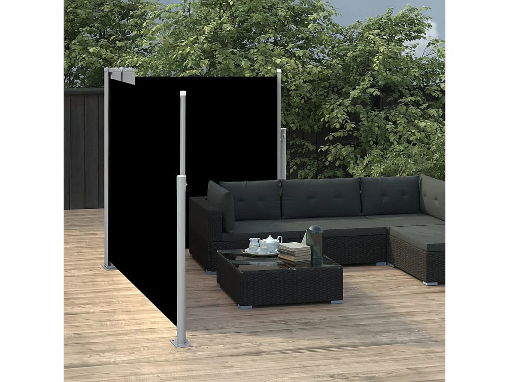 Auvent latéral rétractable Noir 120x600