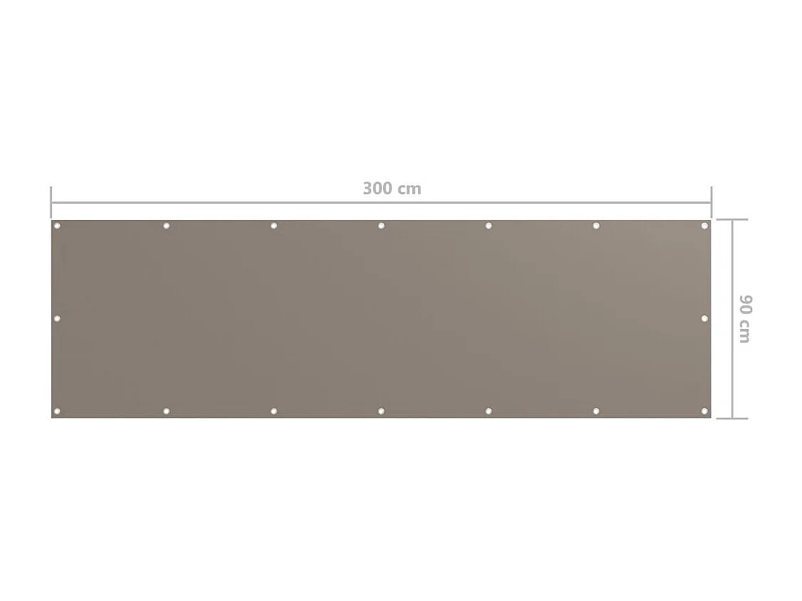 Écran de balcon Taupe 90x300 Tissu Oxford