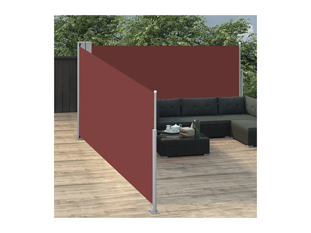 Auvent latéral rétractable Marron 140x1000