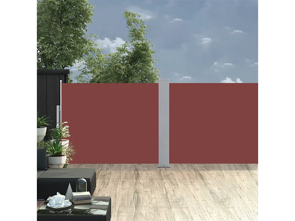 Auvent latéral rétractable Marron 140x1000