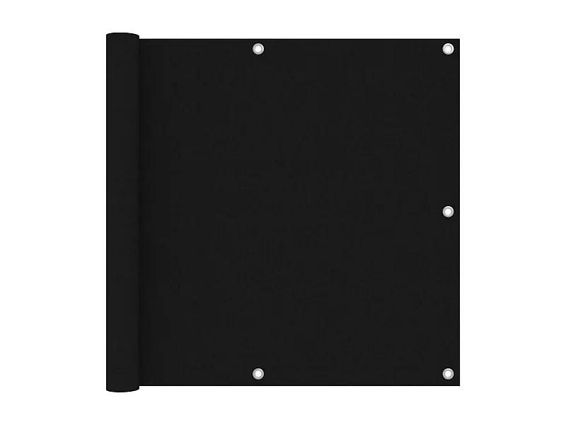 Écran de balcon Noir 90x300 Tissu Oxford
