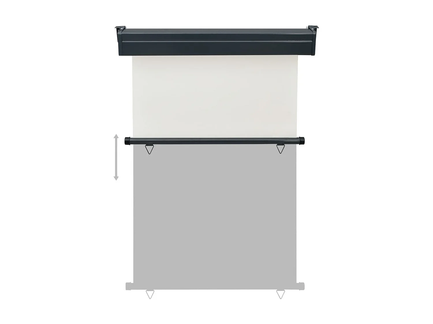 Auvent latéral de balcon 120x250 Crème