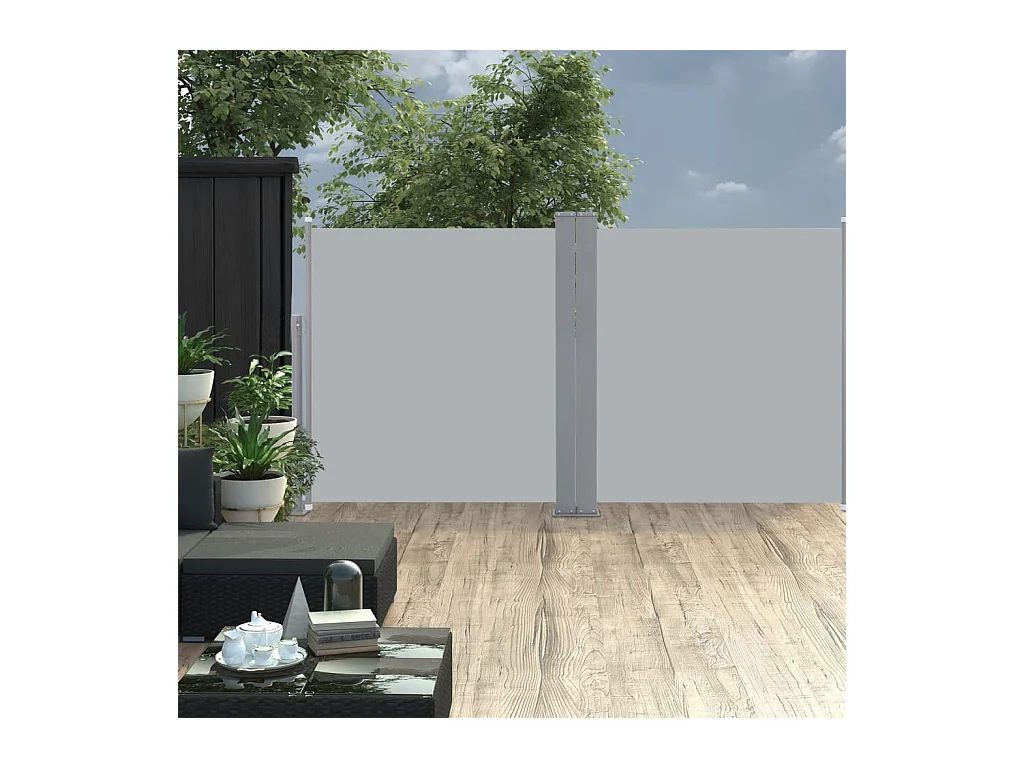 Auvent latéral rétractable Anthracite 120x600