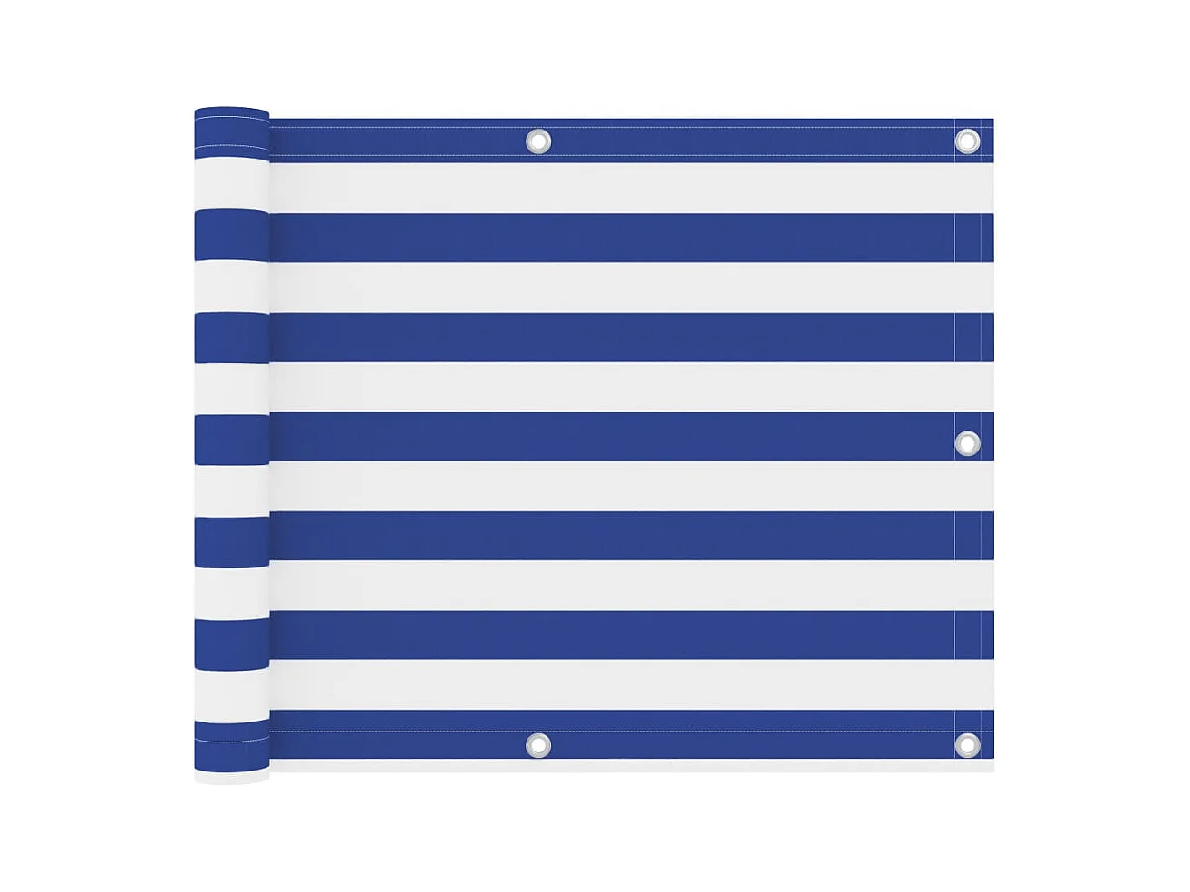 Écran de balcon Blanc et bleu 75x300 Tissu Oxford