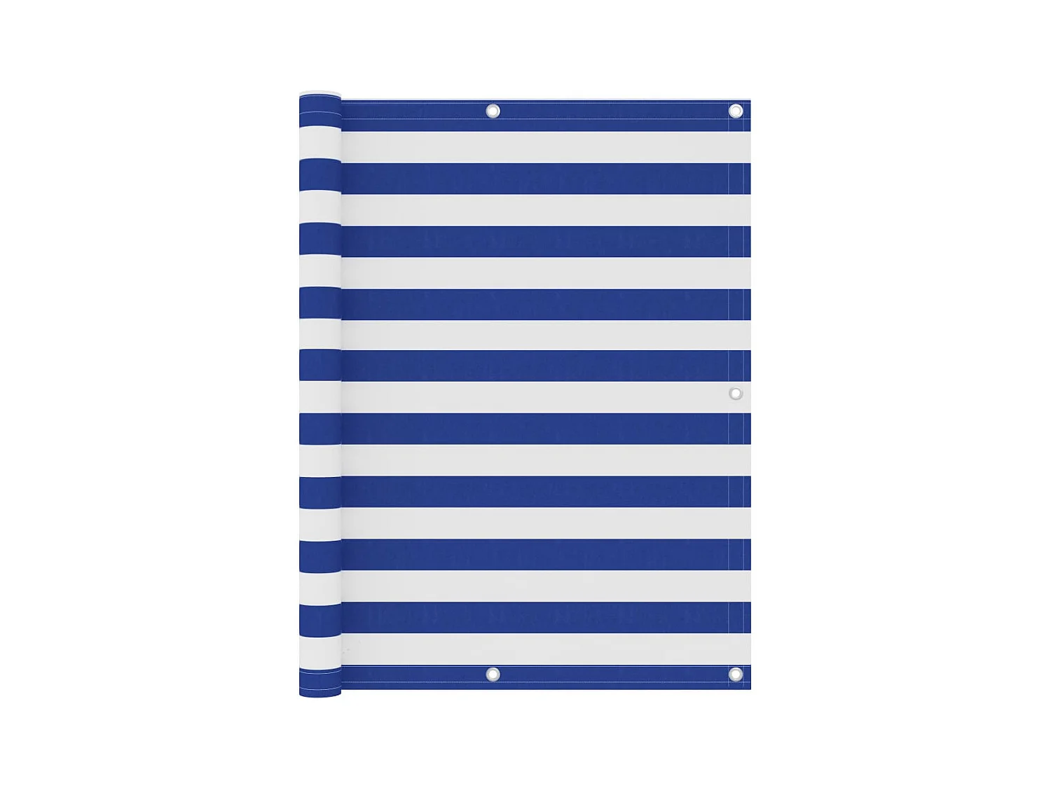 Écran de balcon Blanc et bleu 120x600 Tissu Oxford