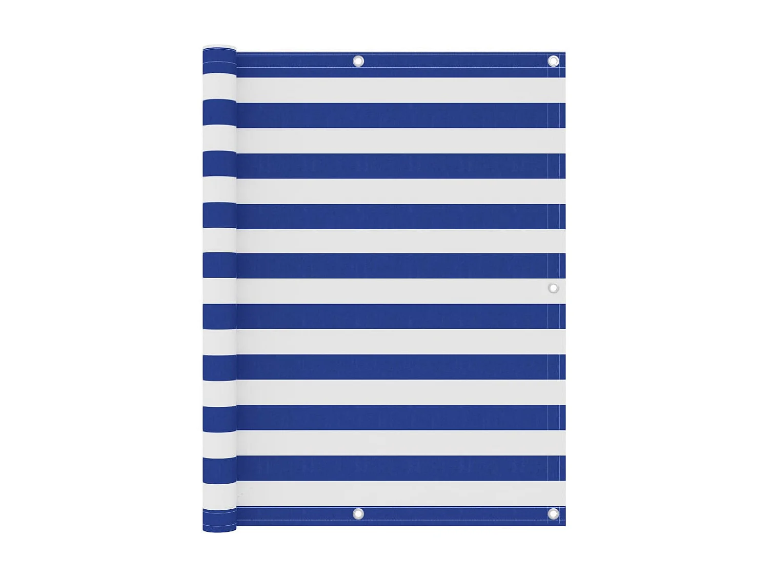 Écran de balcon Blanc et bleu 120x600 Tissu Oxford