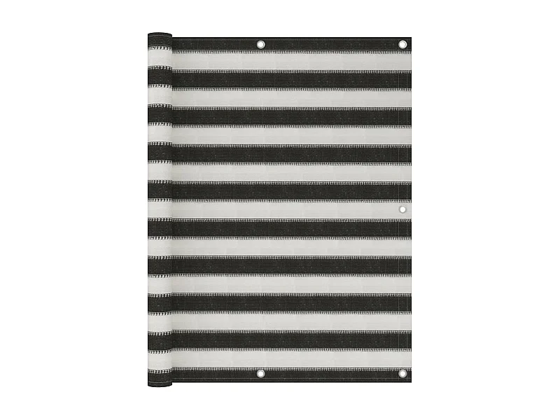 Écran de balcon PEHD 120x400 Anthracite et blanc
