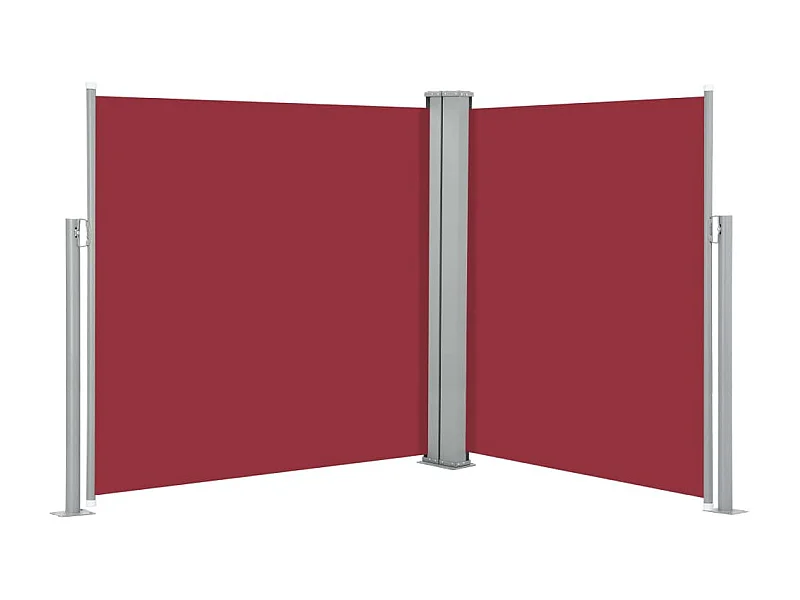 Auvent latéral rétractable Rouge 140x600