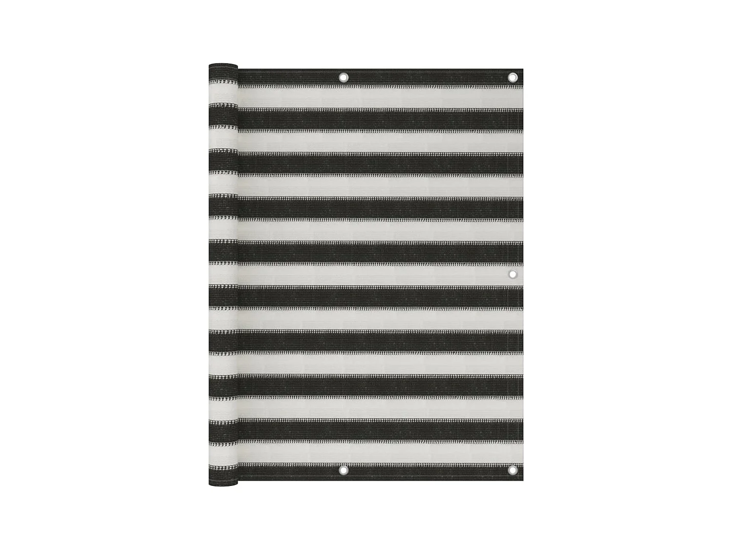 Écran de balcon PEHD 120x500 Anthracite et blanc