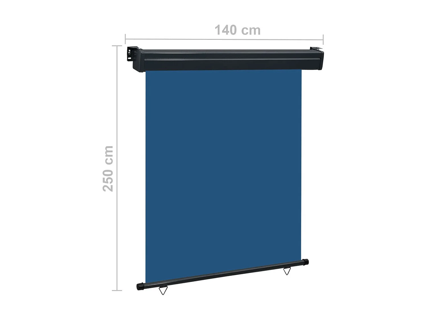 Auvent latéral de balcon 140x250 Bleu