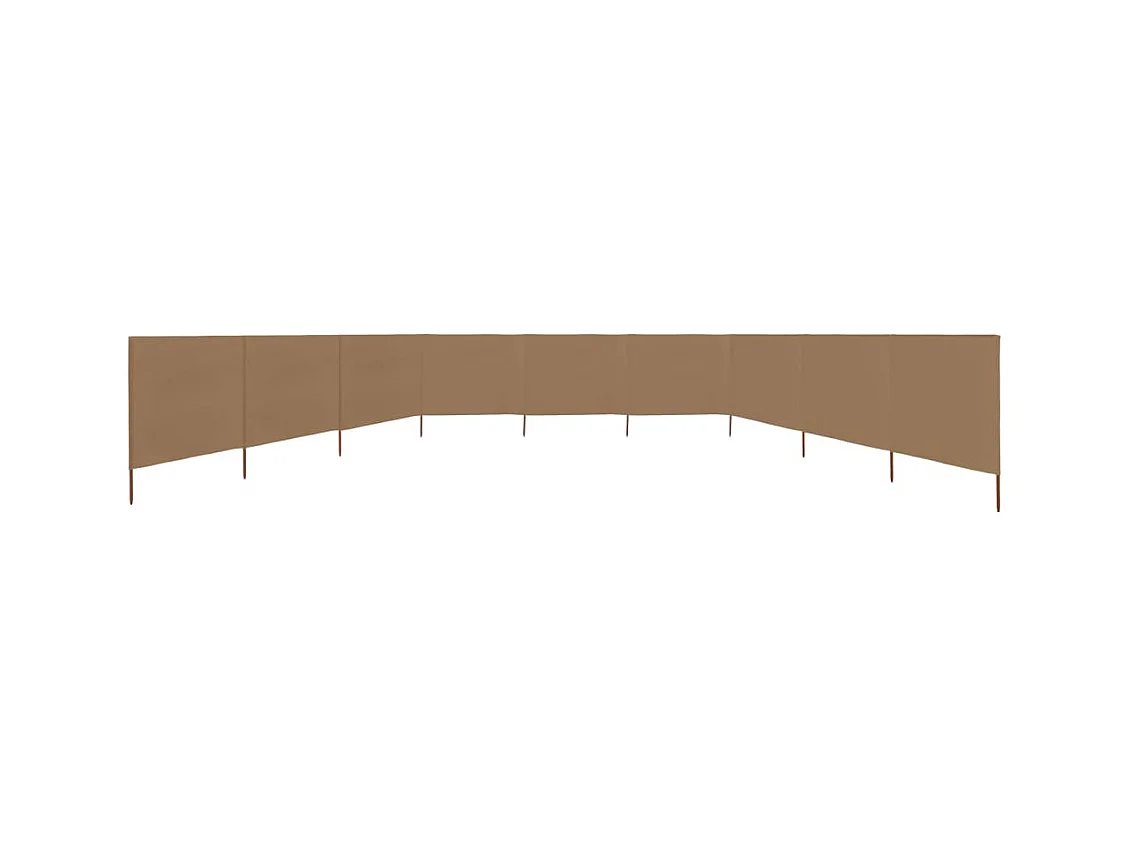 Paravent 9 panneaux Tissu 1200x120 Taupe