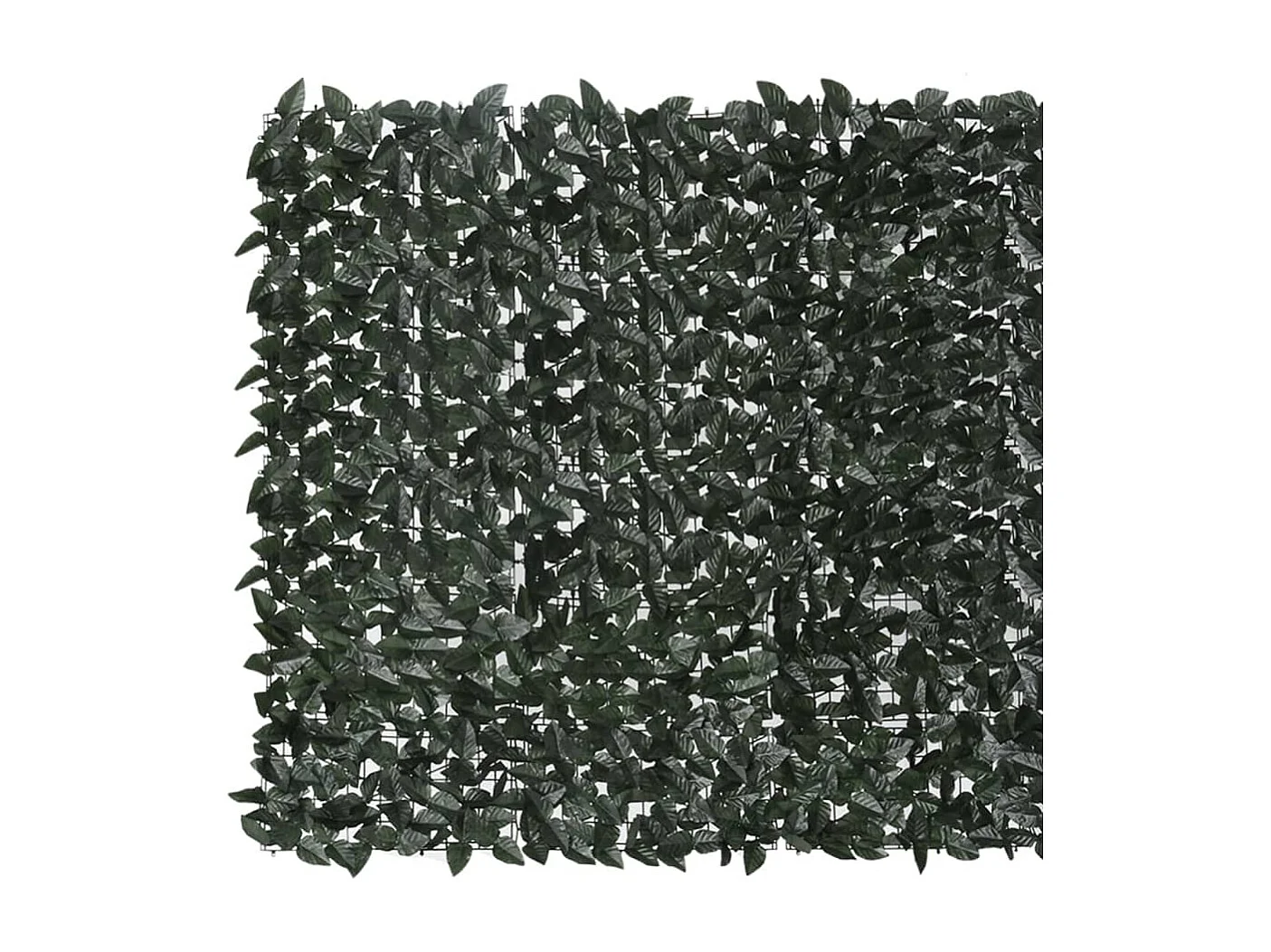 Écran de balcon avec feuilles vert foncé 600x150