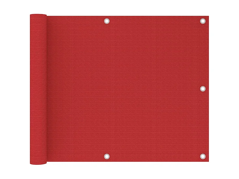 Écran de balcon Rouge 75x600 PEHD