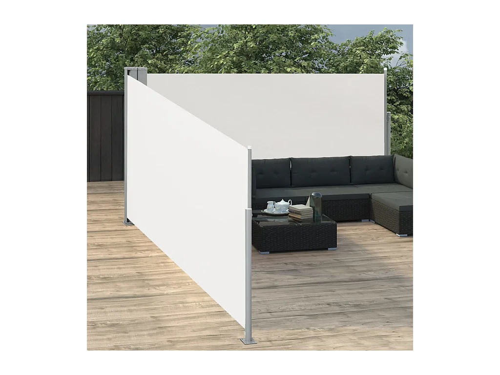 Auvent latéral rétractable Crème 140x1000