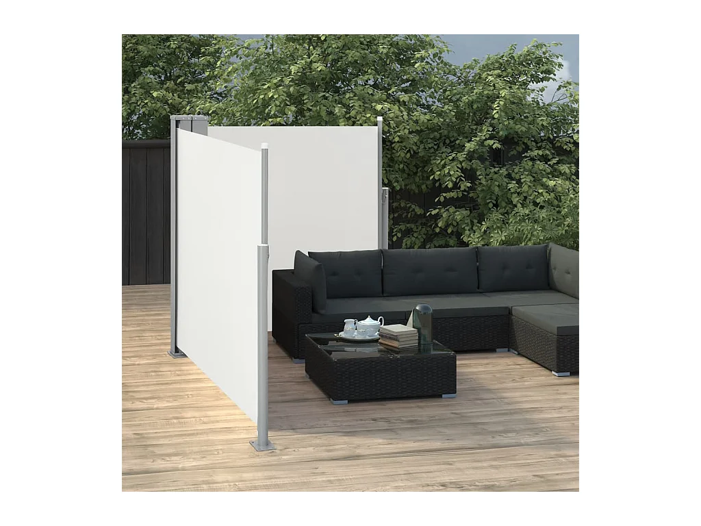 Auvent latéral rétractable Crème 120x600