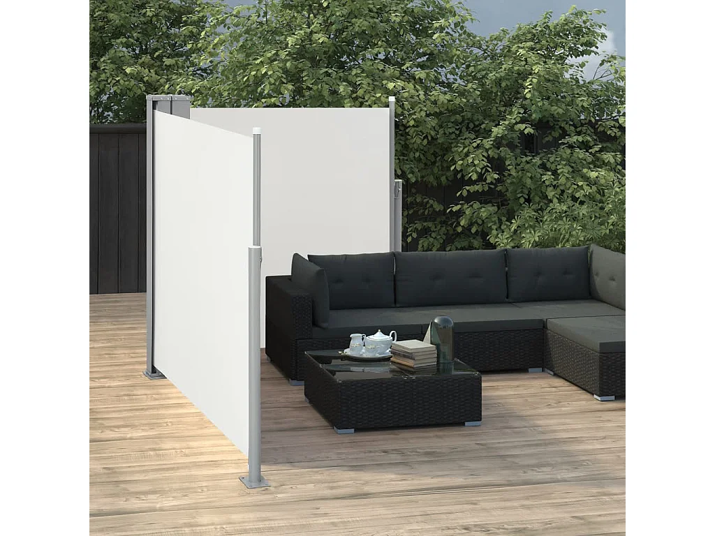 Auvent latéral rétractable Crème 120x600