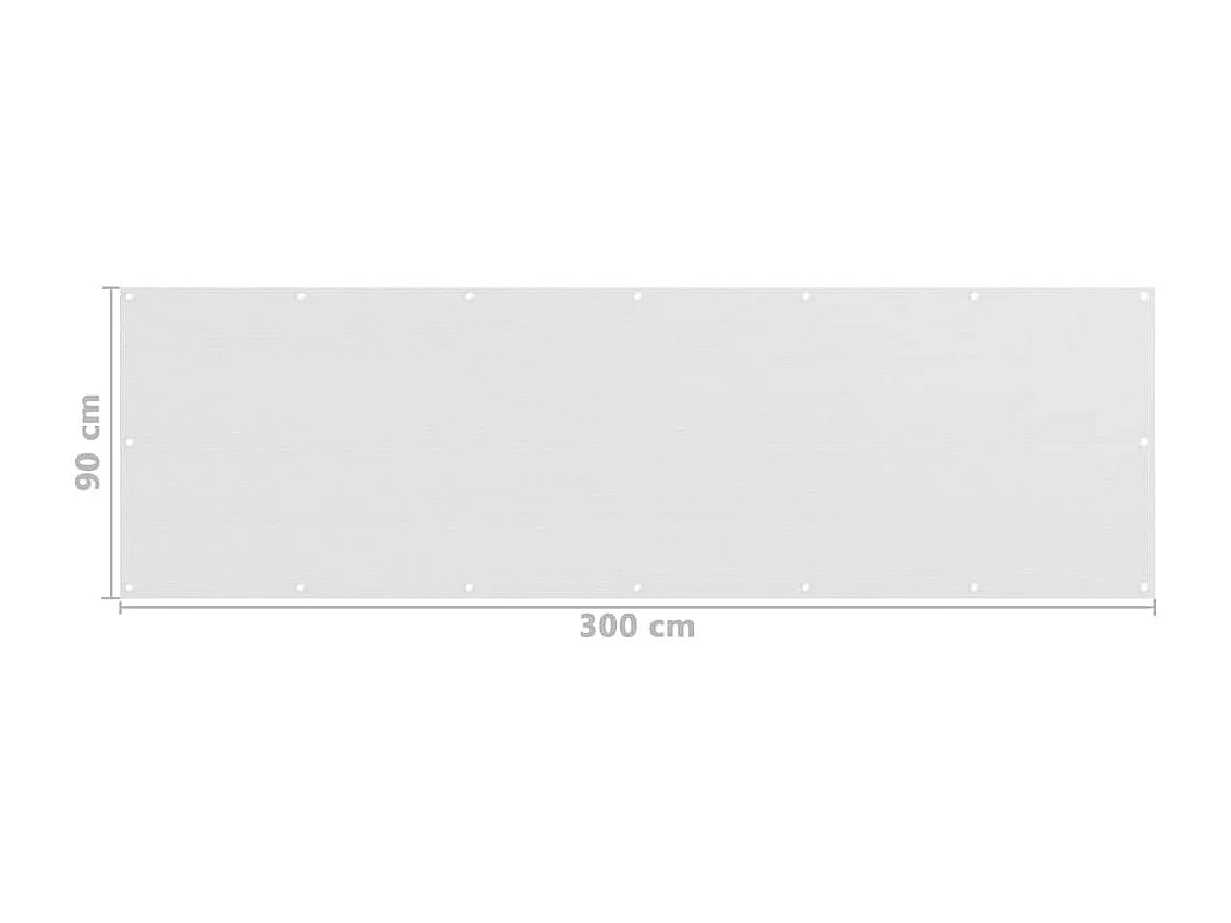 Écran de balcon Blanc 90x300 PEHD