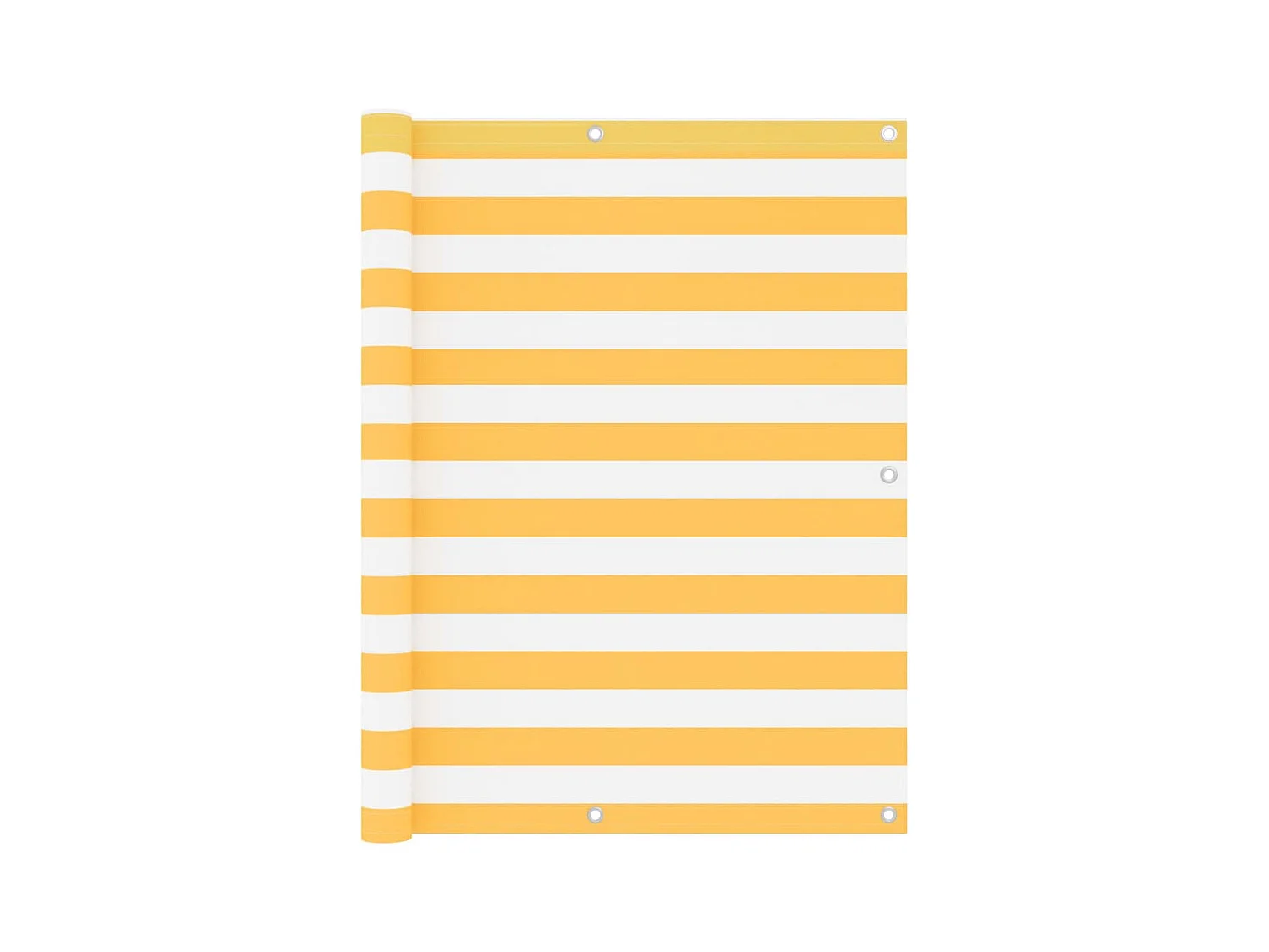 Écran de balcon Blanc et jaune 120x500 Tissu Oxford