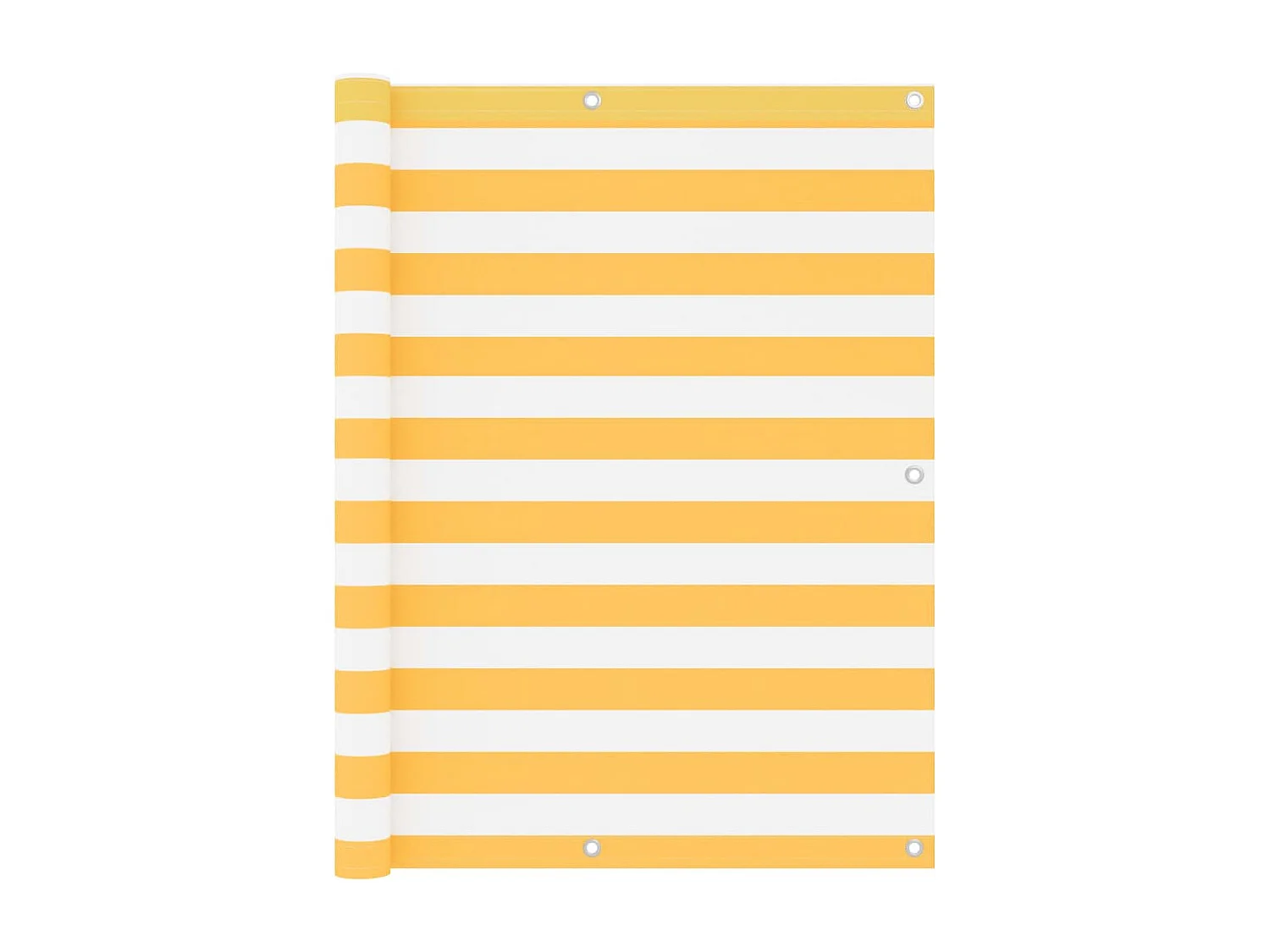 Écran de balcon Blanc et jaune 120x500 Tissu Oxford