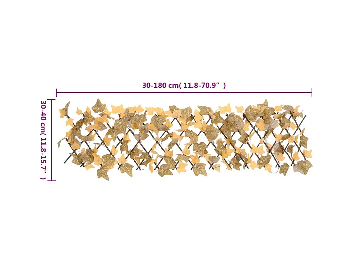 Treillis de feuille d'érable artificiel extensible 180x30
