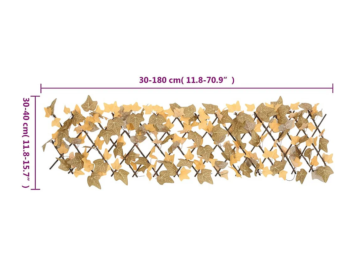 Treillis de feuille d'érable artificiel extensible 180x30