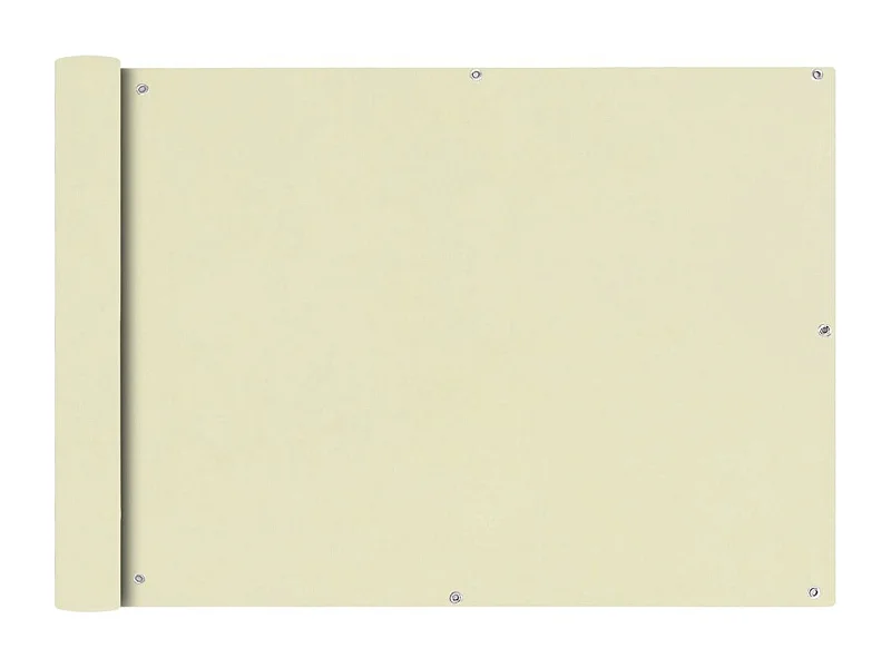 Écran de balcon en tissu Oxford 75x600 Crème