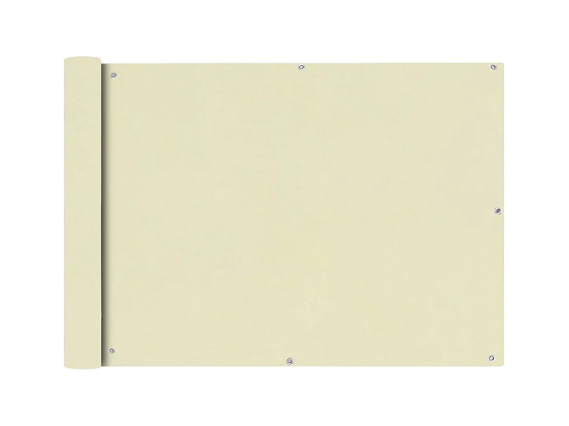 Écran de balcon en tissu Oxford 75x600 Crème