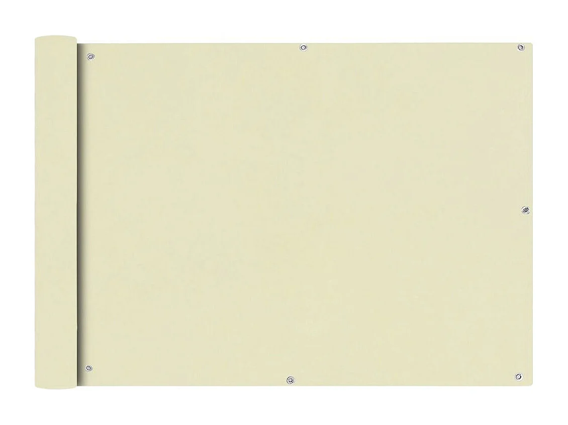 Écran de balcon en tissu Oxford 75x600 Crème