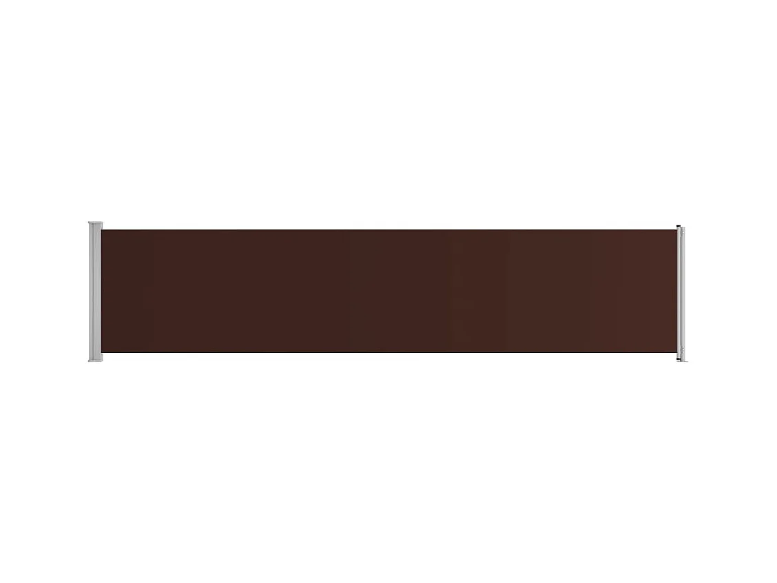 Auvent latéral rétractable de patio 140x600 Marron 2