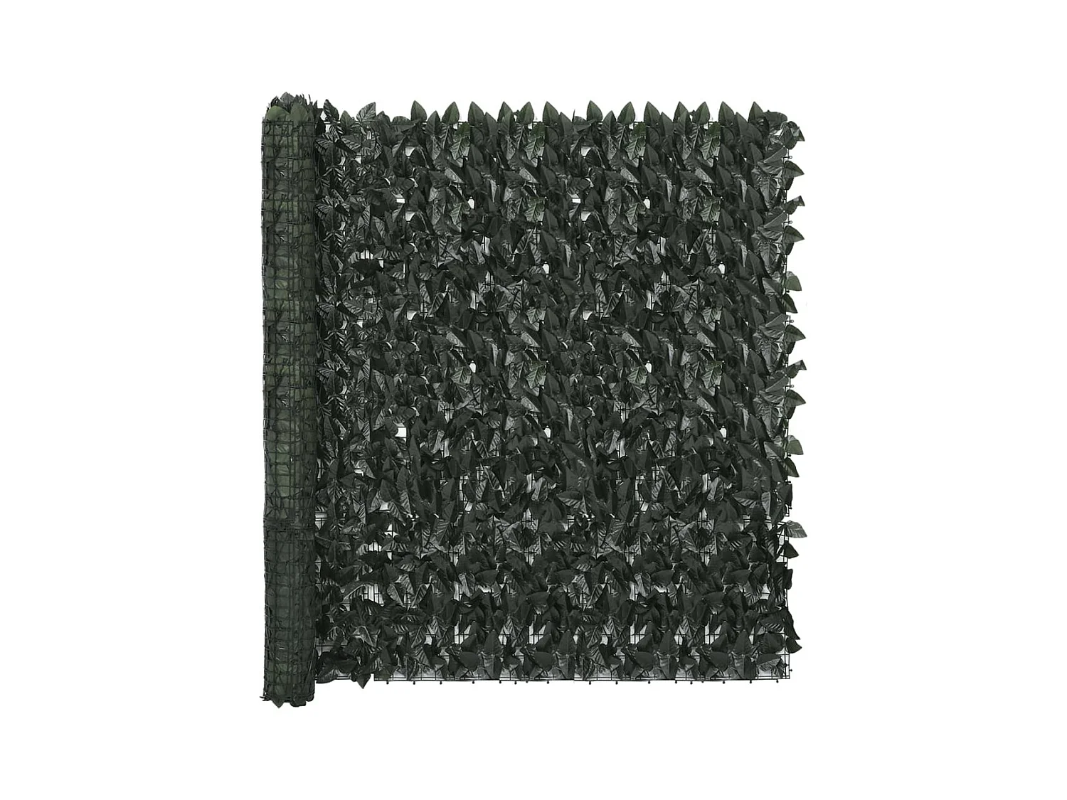 Écran de balcon avec feuilles vert foncé 300x150