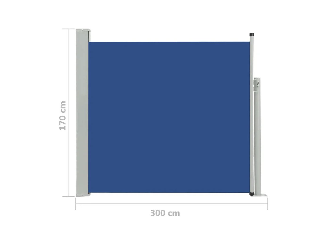 Auvent latéral rétractable de patio 170x300 Bleu 2