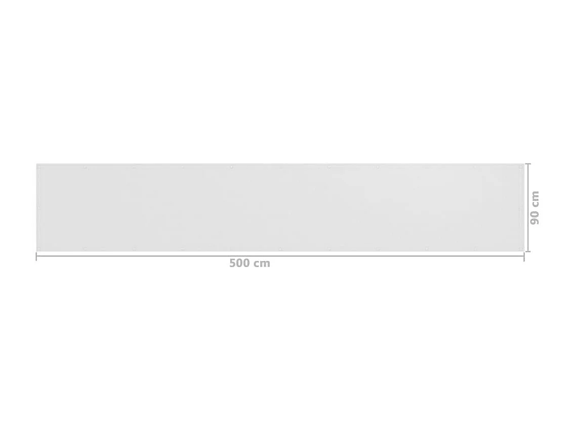 Écran de balcon Blanc 90x500 PEHD