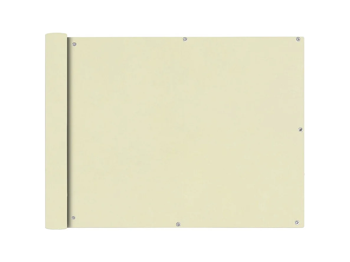Écran de balcon en tissu Oxford 90x400 Crème