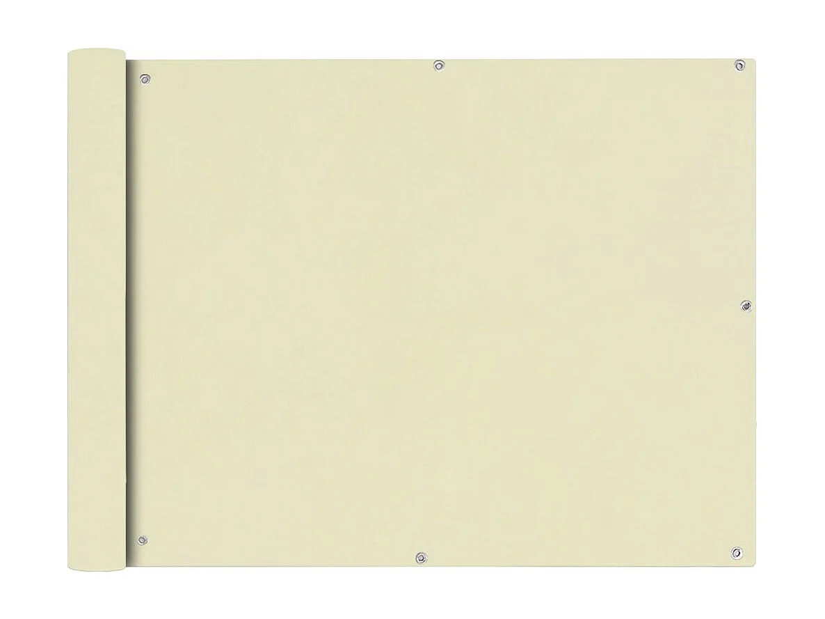 Écran de balcon en tissu Oxford 90x400 Crème