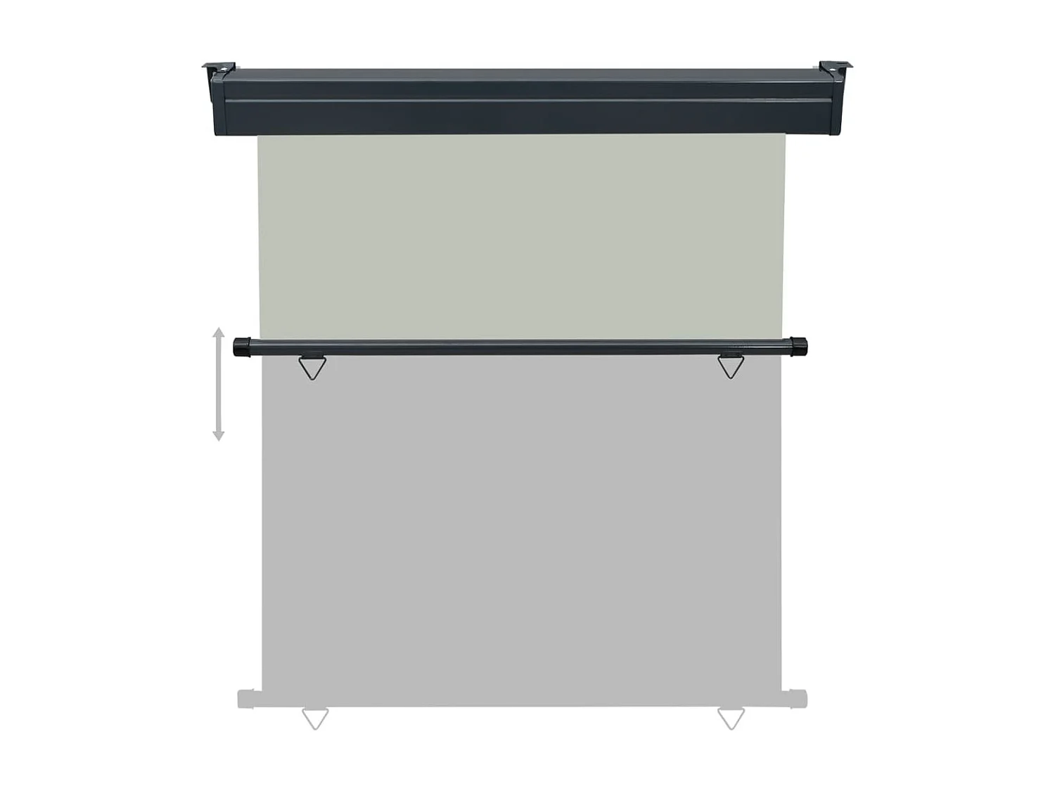 Auvent latéral de balcon 170x250 Gris 2