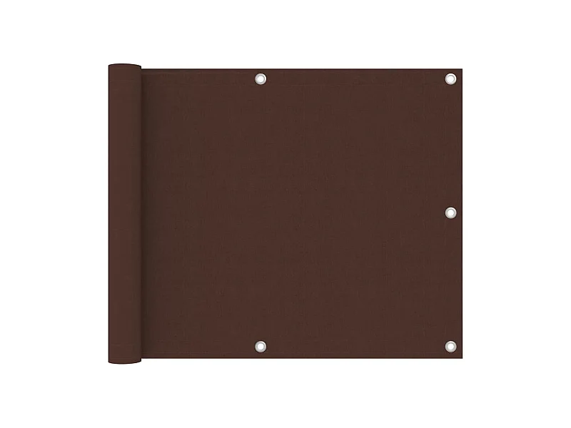 Écran de balcon Marron 75x600 Tissu Oxford