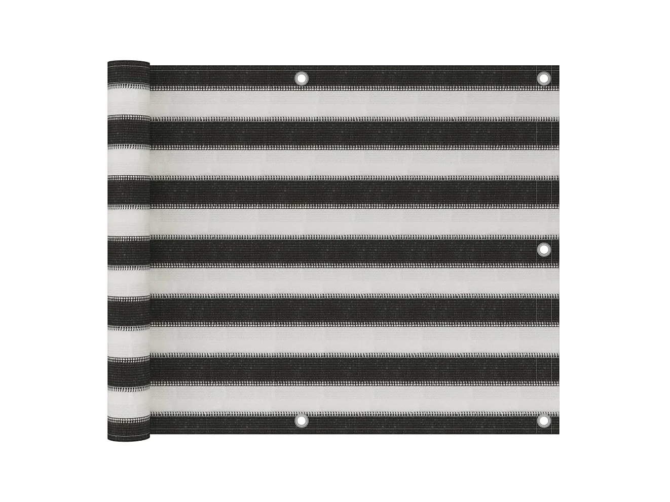 Écran de balcon PEHD 75x500 Anthracite et blanc