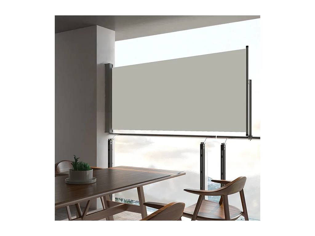 Auvent latéral rétractable de patio 60x300 Crème