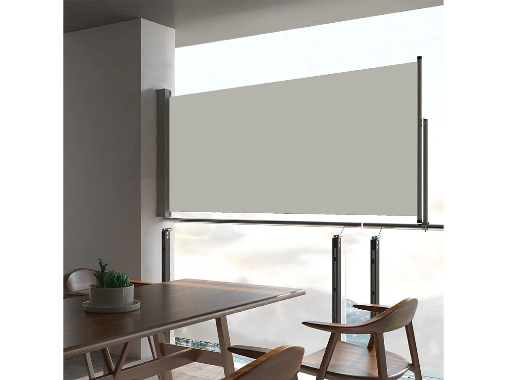 Auvent latéral rétractable de patio 60x300 Crème