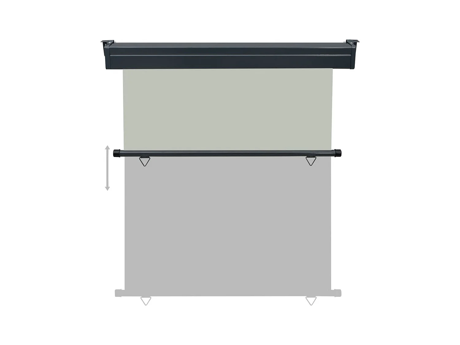 Auvent latéral de balcon 160x250 Gris 2