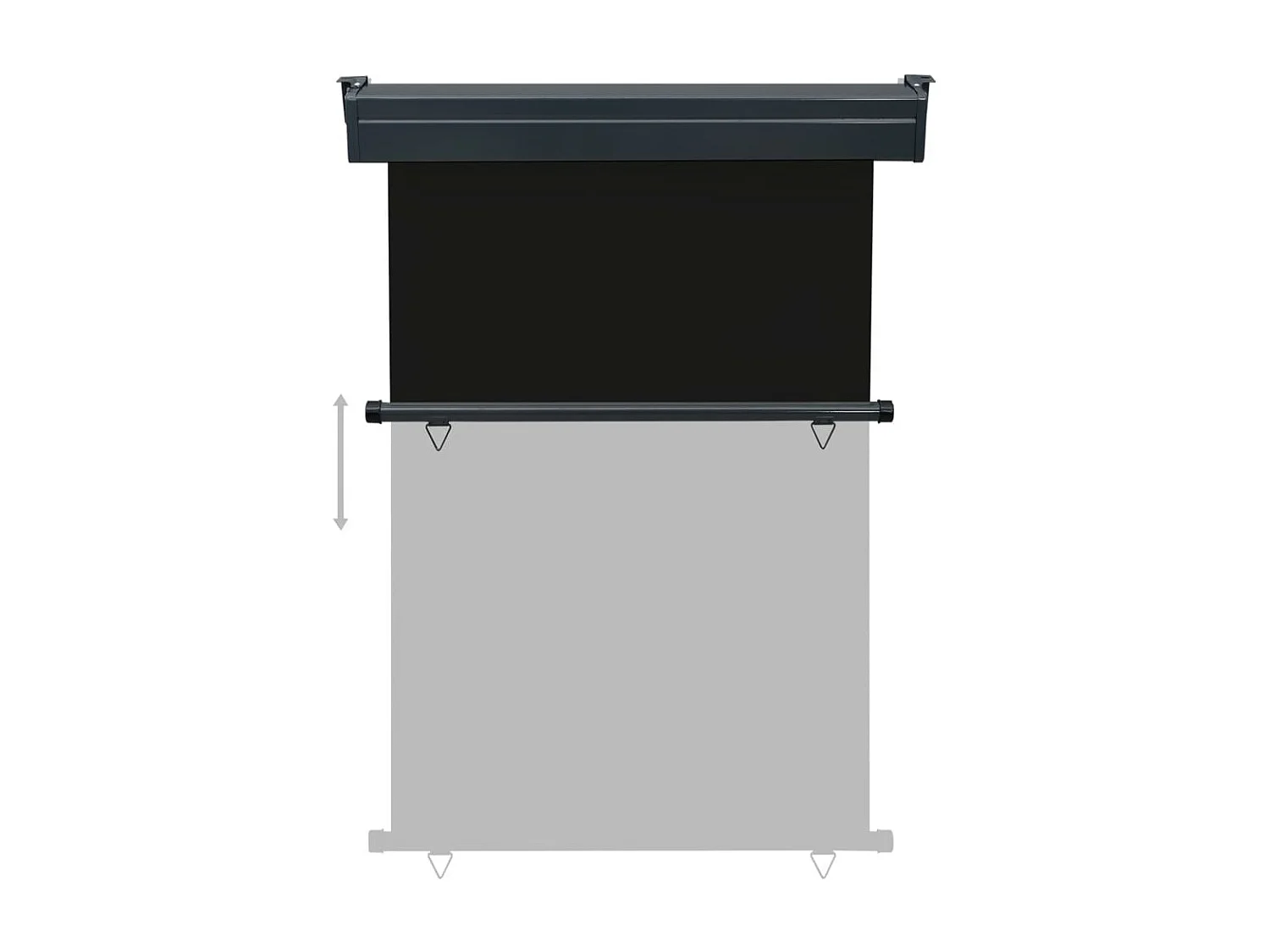 Auvent latéral de balcon 120x250 Noir