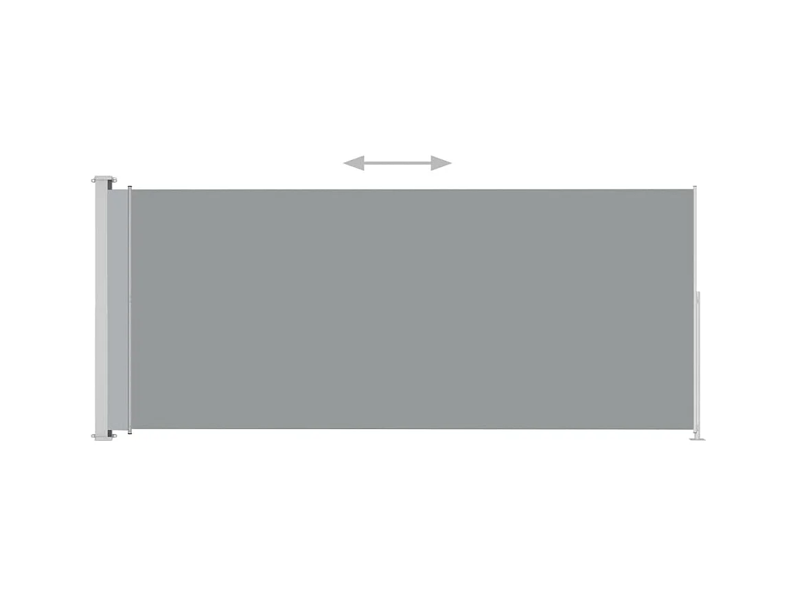 Auvent latéral rétractable de patio 180x500 Anthracite