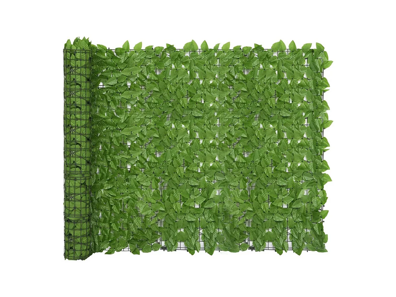 Écran de balcon avec feuilles vert 600x150