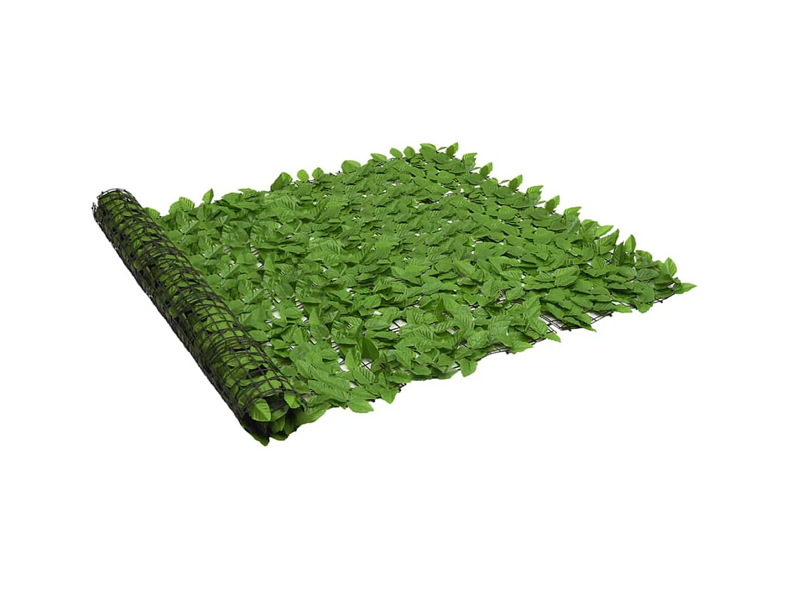 Écran de balcon avec feuilles vert 600x150